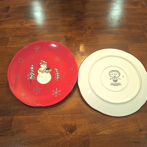 JOLLY Ol' SNOWY PLATE by Tracy Porter Set of 2 ONLY IN THIS SALE - Picture 7 of 9